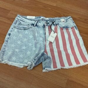 Judy blues Denim Shorts with Star and Stripe Design size 3X